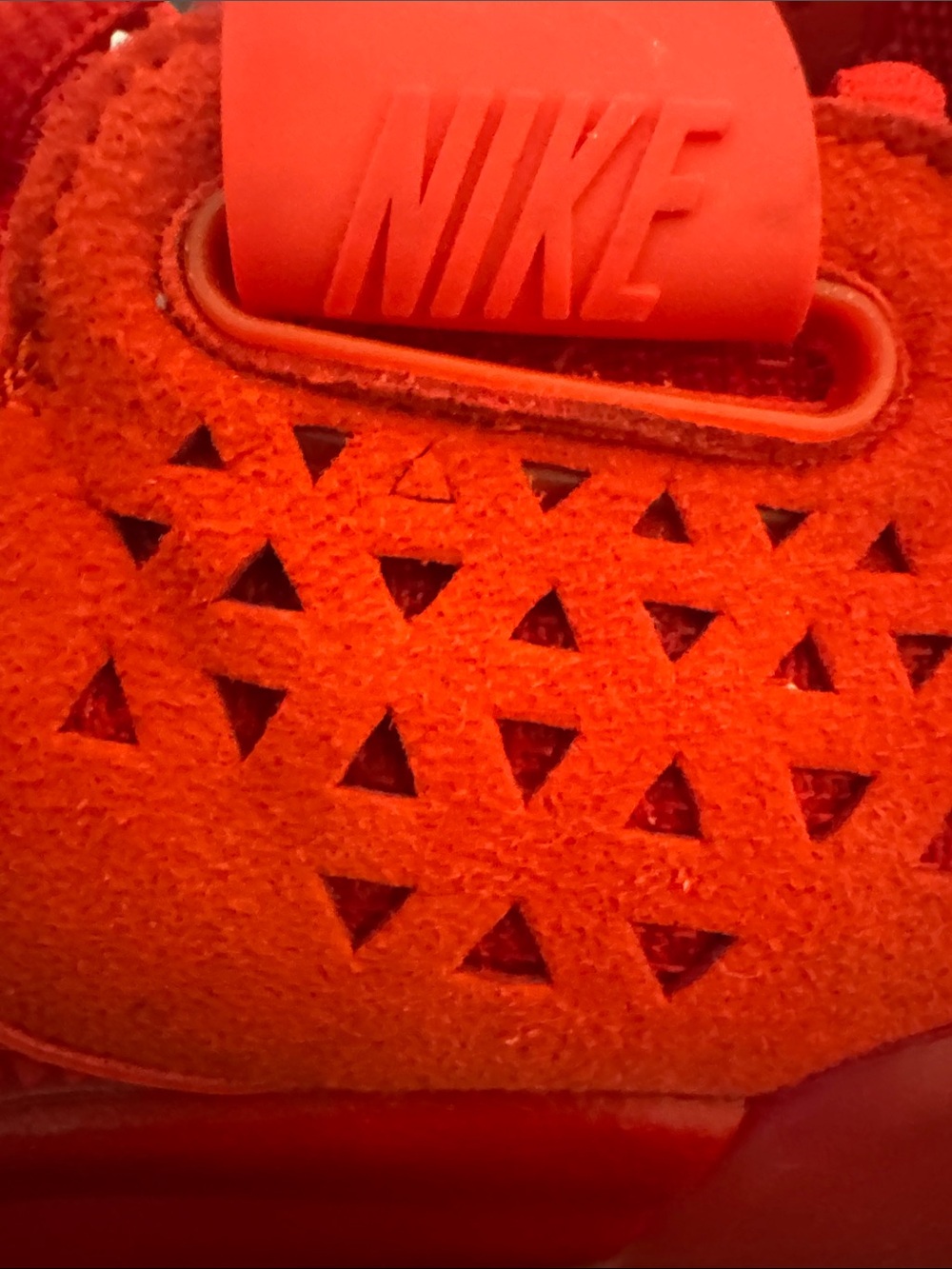 Nike Yeezy Red a October All-Red High-Top Sneakers - Picture 5 of 7
